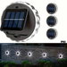 4Pcs Solar Flower-Shaped Fence Lights Outdoor,Waterproof 6Led Cold White Wall Decorative Lamp,Solar Lighting For Yard Garden Terrace Step Path. Available at Crazy Sales for $19.99