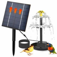 Detailed information about the product 4W Solar Bird Bath Fountain 3-Tier Water Pump Set with Top Solar Powered Waterfall Feature for Birdbath Garden Backyard Pond Pool Outdoor Decoration