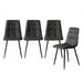 4x Dining Chairs Kitchen Chair Grey Faux Leather. Available at Crazy Sales for $259.96