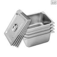Detailed information about the product 4X Gastronorm GN Pan Full Size 1/2 GN Pan 15cm Deep Stainless Steel With Lid.