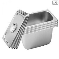 Detailed information about the product 4X Gastronorm GN Pan Full Size 1/3 GN Pan 20cm Deep Stainless Steel Tray With Lid.