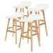 4X Oak Wood Bar Stool Dining Chair Leather SOPHIA 74cm WHITE. Available at Crazy Sales for $279.96