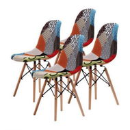 Detailed information about the product 4X Retro Dining Cafe Chair DSW MULTI COLOUR