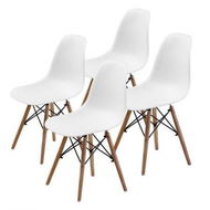 Detailed information about the product 4X Retro Dining Cafe Chair DSW WHITE