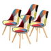 4X Retro Dining Cafe Chair Padded Seat MULTI COLOUR. Available at Crazy Sales for $349.97