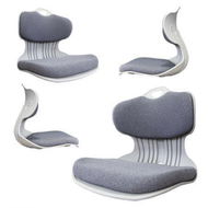 Detailed information about the product 4X Slender Chair Posture Correction Seat Floor Lounge Padded Stackable GREY