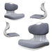 4X Slender Chair Posture Correction Seat Floor Lounge Padded Stackable GREY. Available at Crazy Sales for $279.96