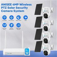 Detailed information about the product 4x Wifi Security Camera Wireless CCTV Home PTZ Outdoor Solar System 4MP 16CH NVR