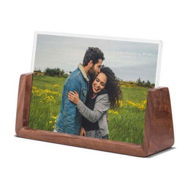 Detailed information about the product 4x6 Inch Picture Frames, Solid Rustic Wooden Photo Frames with Walnut Wood Base and High Definition Acrylic Glass Covers ( Horizontal)