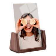 Detailed information about the product 4x6 Inch Picture Frames, Solid Rustic Wooden Photo Frames with Walnut Wood Base and High Definition Acrylic Glass Covers, Vertical