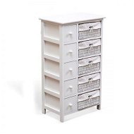 Detailed information about the product 5 Drawers/Wicker Basket Cabinet
