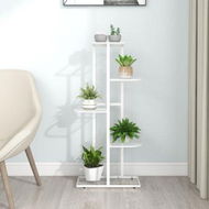 Detailed information about the product 5-Floor Flower Stand 43x22x98 Cm White Metal