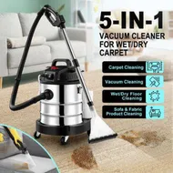 Detailed information about the product 5 In 1 Carpet Vacuum Cleaner Mop Floor Sofa Wet and Dry Vac Blower Pet Hair Cleaning Machine Brush Portable Smart Car Home Shop with Wheels