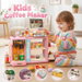 5 in 1 Kids Supermarket Playset Pretend Play Grocery Store with Cash Register Checkout Scanner Coffee Machine Food Display Cabinet Educational Toys. Available at Crazy Sales for $49.95