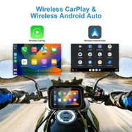 Detailed information about the product 5-inch Wireless Apple Motorcycle Carplay & Android Auto GPS with Touch Screen,IPX7 Waterproof,GPS,Bluetooth,Siri,Google Assistant