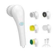 Detailed information about the product 5 Interchangeable Heads Handheld Electric Cleaning Brush Multi-Functional for Kitchen Dishwashing Pot & Ladle Cleaning