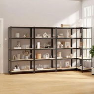 Detailed information about the product 5-Layer Shelves 4 pcs Anthracite Steel&Engineered Wood