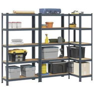Detailed information about the product 5-Layer Storage Shelves 3 pcs Anthracite Steel&Engineered Wood