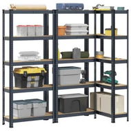 Detailed information about the product 5-Layer Storage Shelves 3 pcs Anthracite Steel&Engineered Wood
