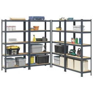 Detailed information about the product 5-Layer Storage Shelves 4 pcs Anthracite Steel&Engineered Wood