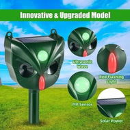 Detailed information about the product 5-Mode Solar Ultrasonic Animal Deterrent Device with Motion Sensor for Gardens, Farms, Yards