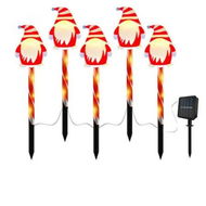 Detailed information about the product 5 Pack LED Christmas Solar Power Ground Stake Outdoor Pathway Party Supply Waterproof Solar IP65 Christmas