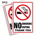 5 Pack No Smoking Vaping Sign Sticker UV Protected Indoor Outdoor Business Safety Signs. Available at Crazy Sales for $14.99