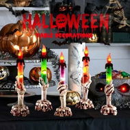 Detailed information about the product 5 Pack Skeleton Hands Hold Lighted Candle Stakes, Halloween Garden Stake Lights Waterproof Battery Operated with Timer