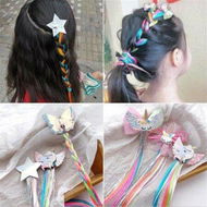 Detailed information about the product 5 Pack Unicorn Hair Extension Glitter Butterfly Hair Clips Wigs Braided Ponytails Hair Bows Horsetail Accessories