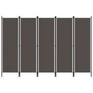 Detailed information about the product 5-Panel Room Divider Anthracite 250x180 Cm