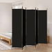 5-Panel Room Divider Black 250x200 Cm Fabric. Available at Crazy Sales for $79.95