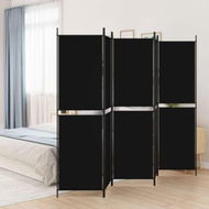 Detailed information about the product 5-Panel Room Divider Black 250x200 Cm Fabric