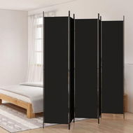 Detailed information about the product 5-Panel Room Divider Black 250x220 Cm Fabric