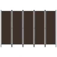 Detailed information about the product 5-Panel Room Divider Brown 250x180 Cm