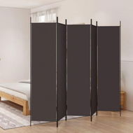 Detailed information about the product 5-Panel Room Divider Brown 250x200 Cm Fabric