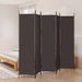 5-Panel Room Divider Brown 250x200 Cm Fabric. Available at Crazy Sales for $69.95