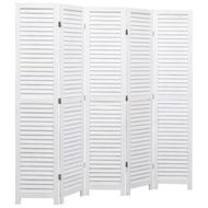 Detailed information about the product 5-Panel Room Divider White 175x165 Cm Wood