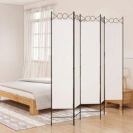 Detailed information about the product 5-Panel Room Divider White 200x200 Cm Fabric