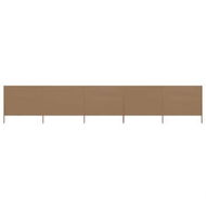 Detailed information about the product 5-panel Wind Screen Fabric 600x120 Cm Taupe