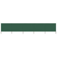 Detailed information about the product 5-panel Wind Screen Fabric 600x80 Cm Green