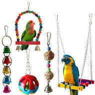 Detailed information about the product 5 Pcs Bird Parrot Swing Toys For Budgerigar Parakeet Conure Cockatiel Mynah Love Birds Finches And Other Small To Medium Birds