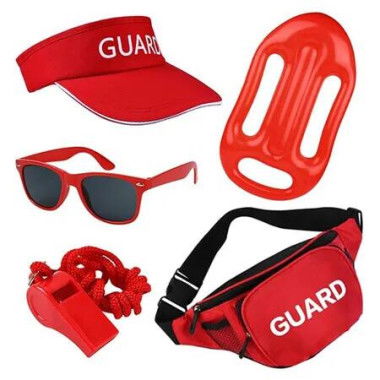 5 Pcs Guard Costume Set Include Guard Hat Sunglasses Fanny Pack Whistle with Lanyard for Men Women Party Dress Up, Style 1