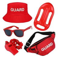 Detailed information about the product 5 Pcs Guard Costume Set Include Guard Hat Sunglasses Fanny Pack Whistle with Lanyard for Men Women Party Dress Up, Style 2