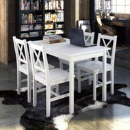 Detailed information about the product 5 Piece Dining Set White