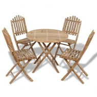 Detailed information about the product 5 Piece Folding Outdoor Dining Set Bamboo