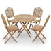 5 Piece Folding Outdoor Dining Set with Cushions Bamboo. Available at Crazy Sales for $339.95