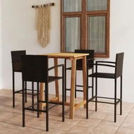 Detailed information about the product 5 Piece Garden Bar Set Brown