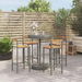 5 Piece Garden Bar Set Grey Poly Rattan&Solid Wood Acacia. Available at Crazy Sales for $539.95