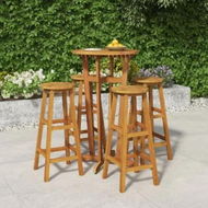 Detailed information about the product 5 Piece Garden Bar Set Solid Wood Acacia