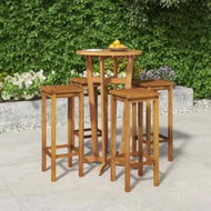 Detailed information about the product 5 Piece Garden Bar Set Solid Wood Acacia